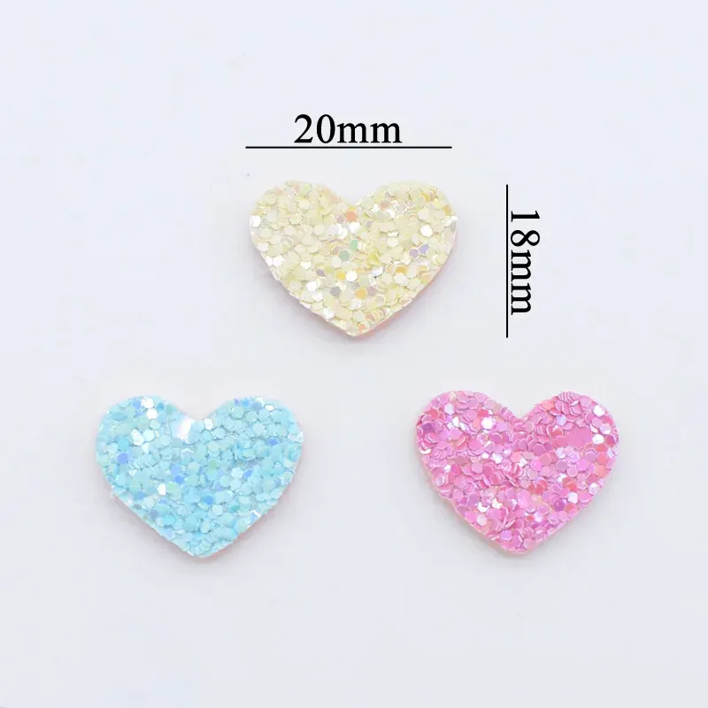 50pcs 20 * 15 mm Applique de coeur paille