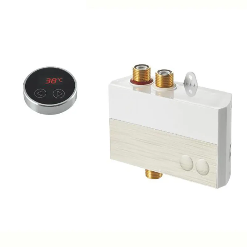 Torneiras termostáticas de banheiro misturador Mister Smart Touch Round Sistema de chuveiro Painel de parede Montada Digital Trena de temperatura Digital Torda LCD