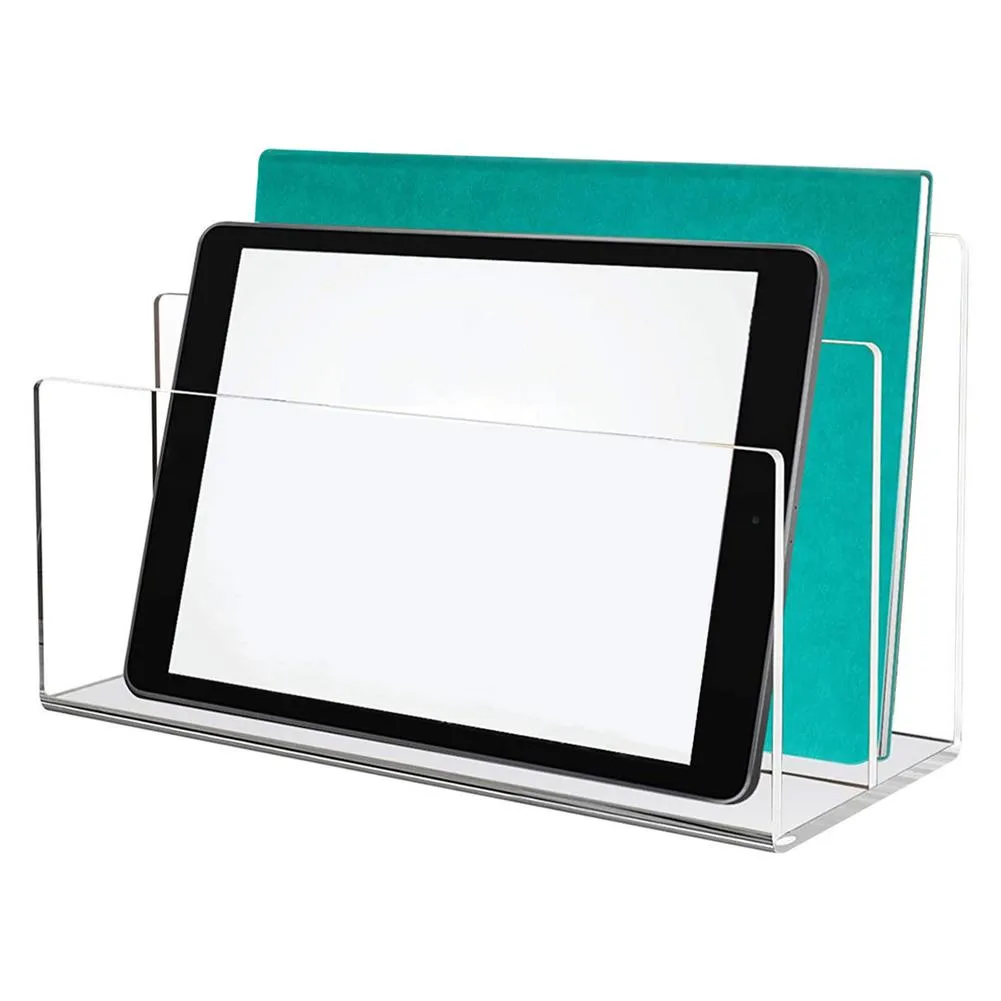 Clear Acrylic File Organizer - Desk Organizer for Documents, Letters ...