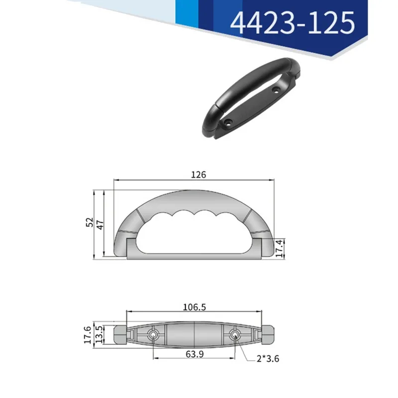 67 jb in plastica nera tira il bagaglio lungo la maniglia degli attrezzi la sostituzione del supporto laterale la sostituzione del supporto facile da installare facile da installare