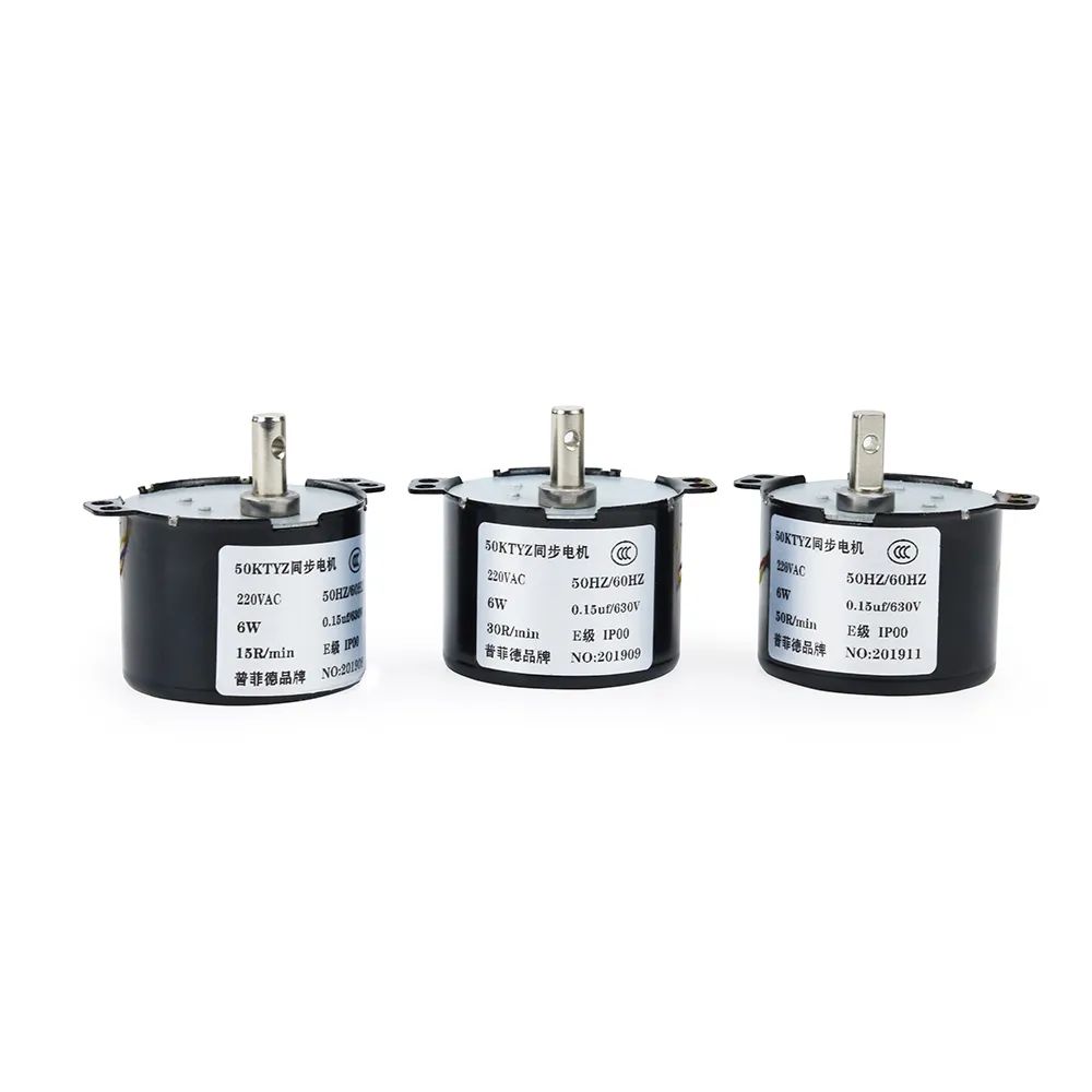 220V AC 6W 50KTYZ Permanent magnetisk synkronism Gear Hastighet Reducer 2,5 rpm 5 rpm 15 rpm 20 rpm 30 rpm 1 rpm 50 rpm 110 rpm