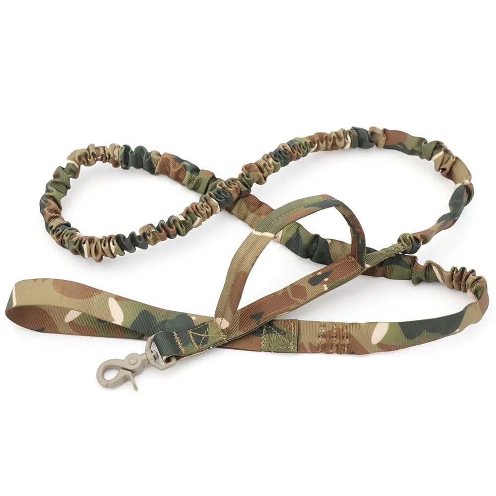 Army militaire tactical chien Leash 2 Gandage à libération rapide élastique élastique de la corde de plomb
