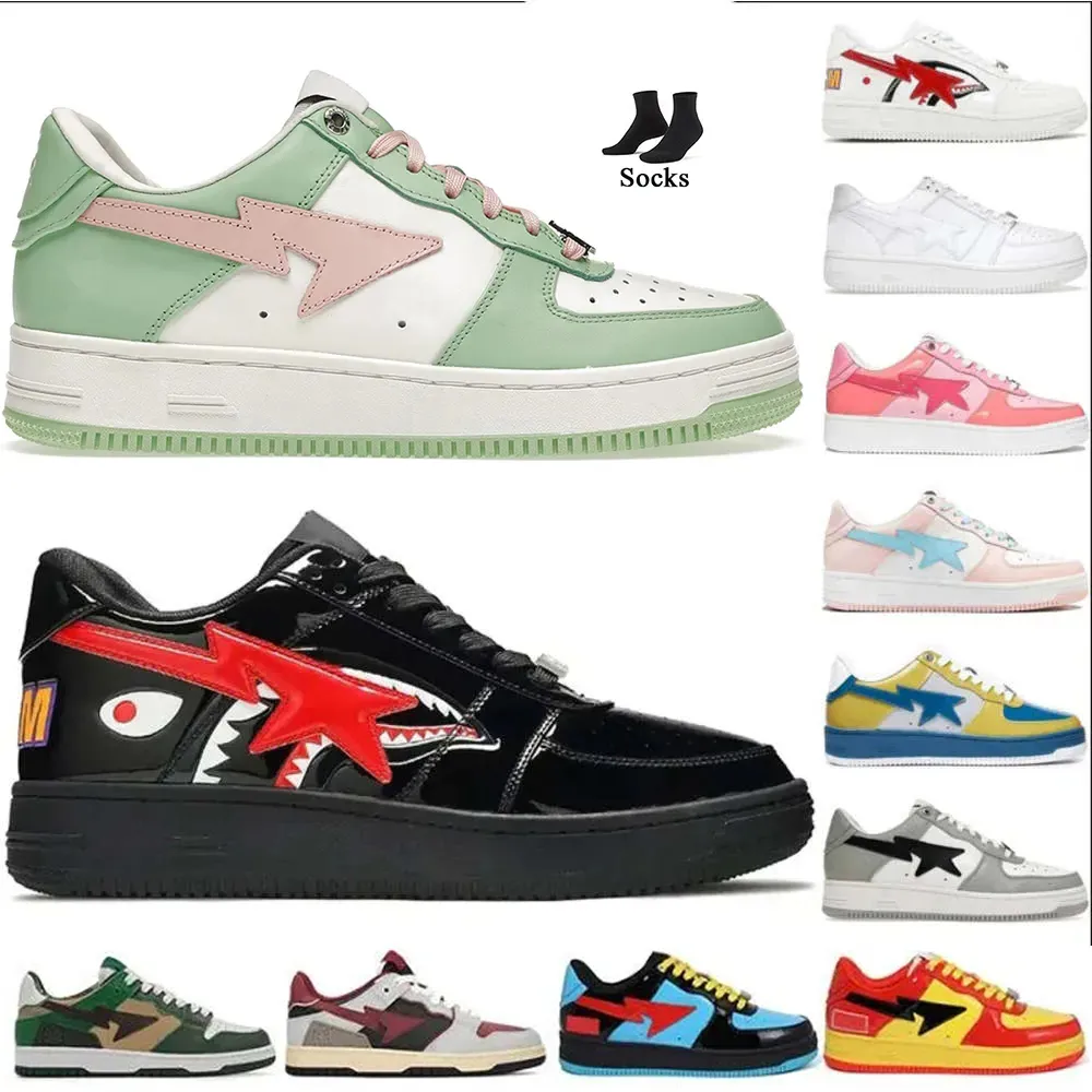 Sneakers scarpe designer Sneakers Staa in pelle brevetto scarpe casual all'aperto di mezzanotte blu blu nostalgia vino rosso grigio grigio verde arancione rosa camo nero per uomini donne