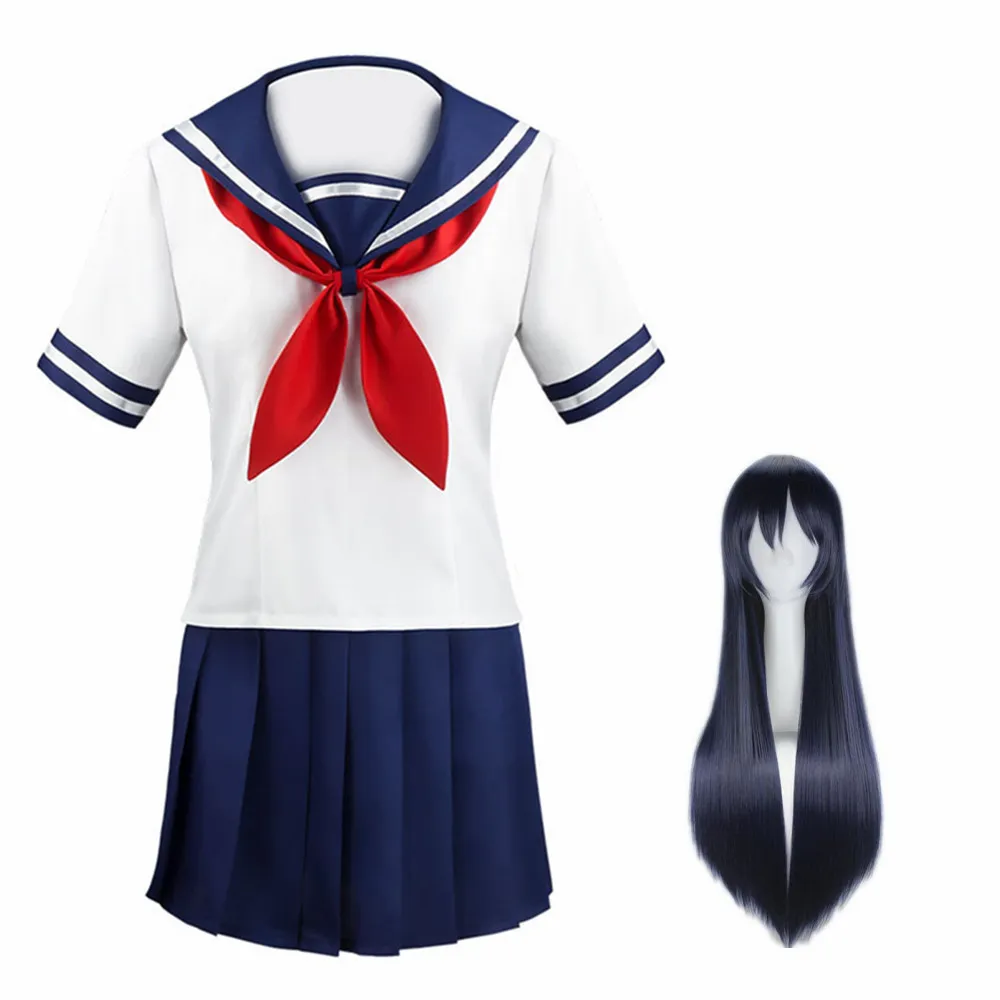 Anime Yandere Simulator Ayano Aishi Cosplay Costumes Escola Girls JK Mulheres uniformes vestidos