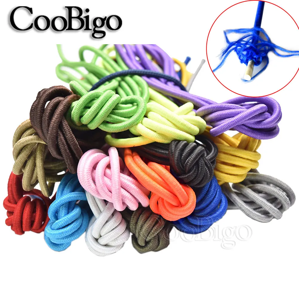 25 metros de 2 mm de elástico redondo de borracha corda de choque de corda de cordas de cordão para vestuário Shoelace Bag de acessórios de costura