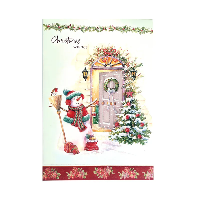 8pcs / set Carte de voeux avec enveloppes joyeux Noël meilleurs vœux vierges de remerciement cartes-cadeaux