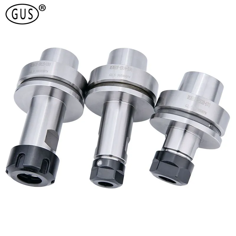 GUS HSK63F Alet Tutucu ER16 ER20 ER25 ER32 ER40 ER Chuck Gravür Ağaç İşleme Makinesi CNC İŞ Merkez Araçları Metal Torna