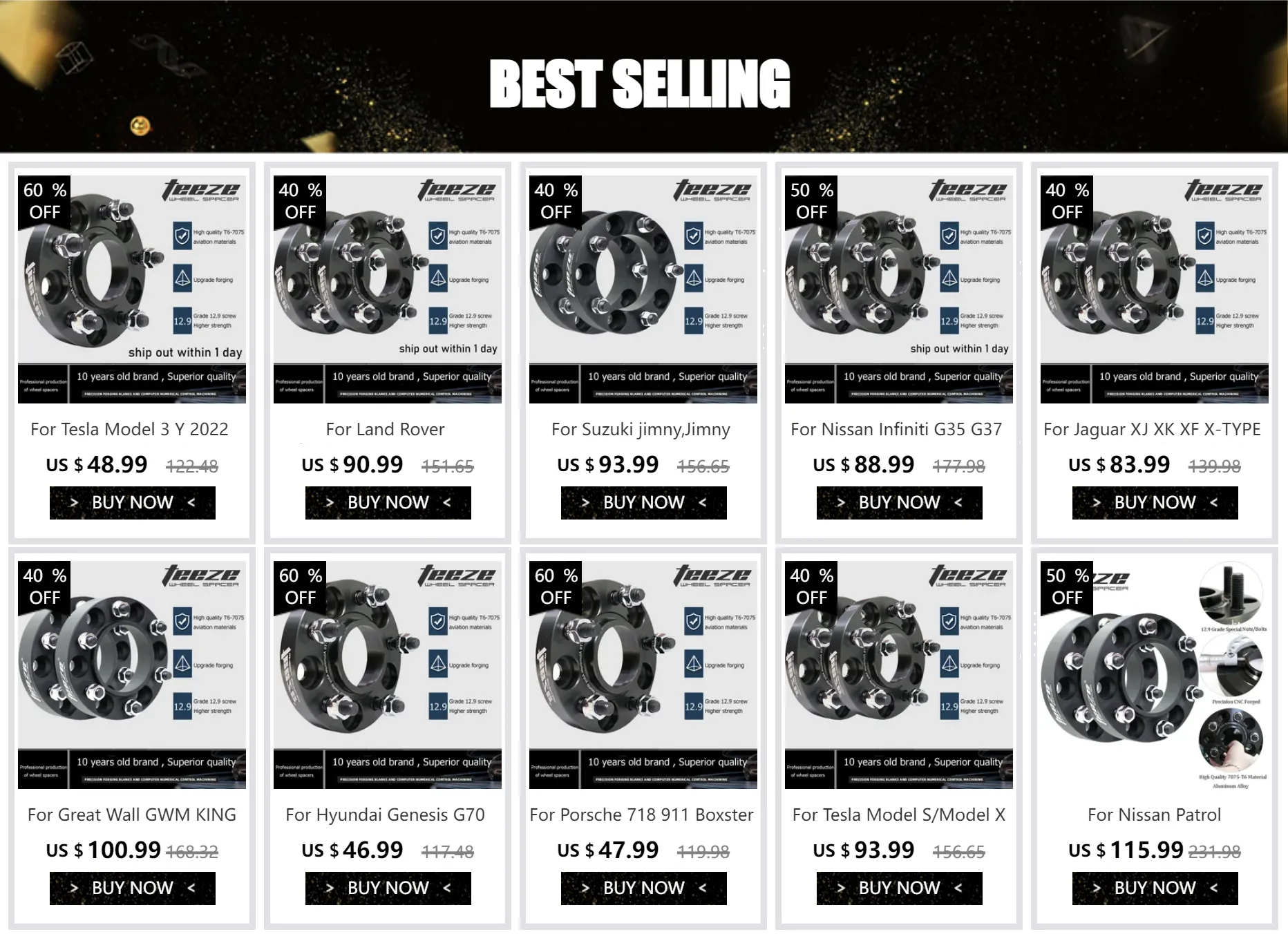 Elargisseurs de voie Japan Racing 4x108
