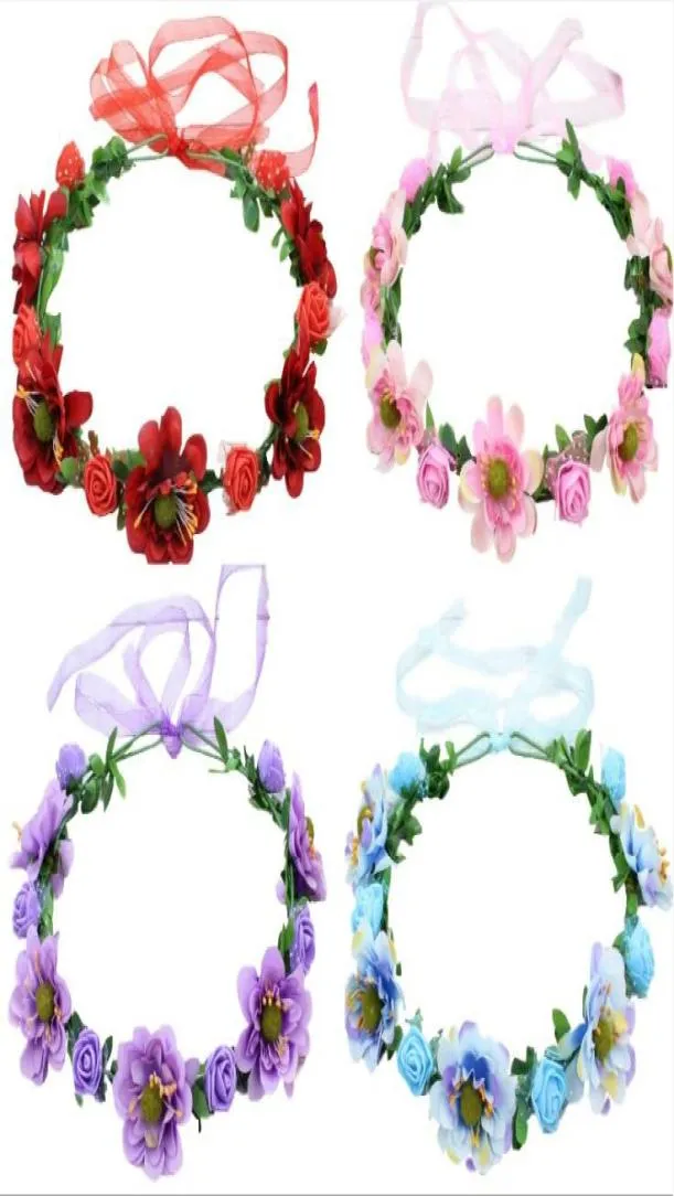 Artificial Flowers Hair Band Wedding Bride039s Flower Crown Ocean Vacation Waths Wedding Garland Hair Band Artificial Decorat9918603