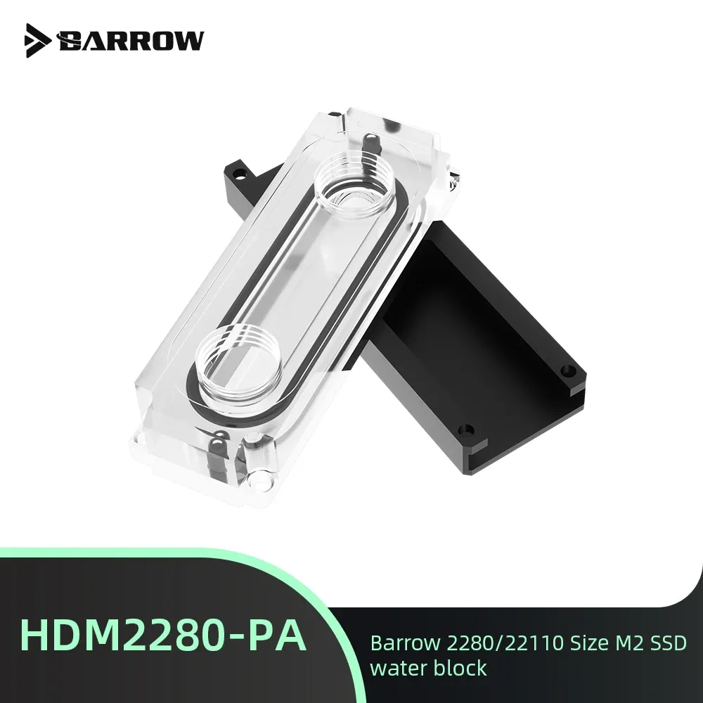 Cooling Barrowch M2 Solid State Disk Water Cooler HDM2280PA SSD Heatsink Arcrylic for PC Gaming Liquid Cooling Building