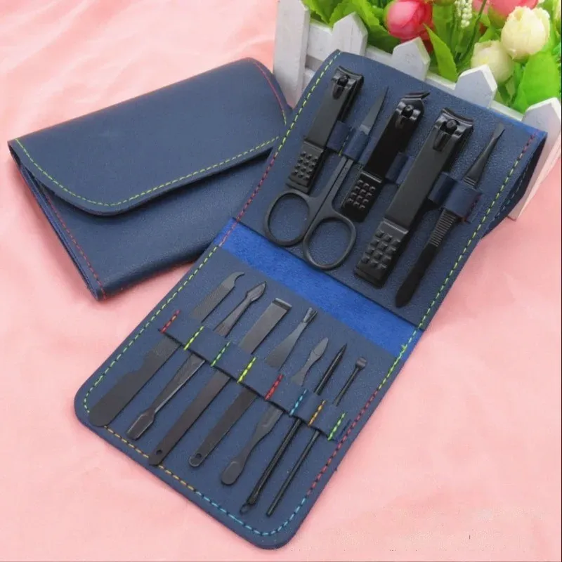 15-Professional Nail Cutter Pedicure Scissors Set Stainless Steel Eagle Hook Portable Manicure Nail Clipper Tool Set