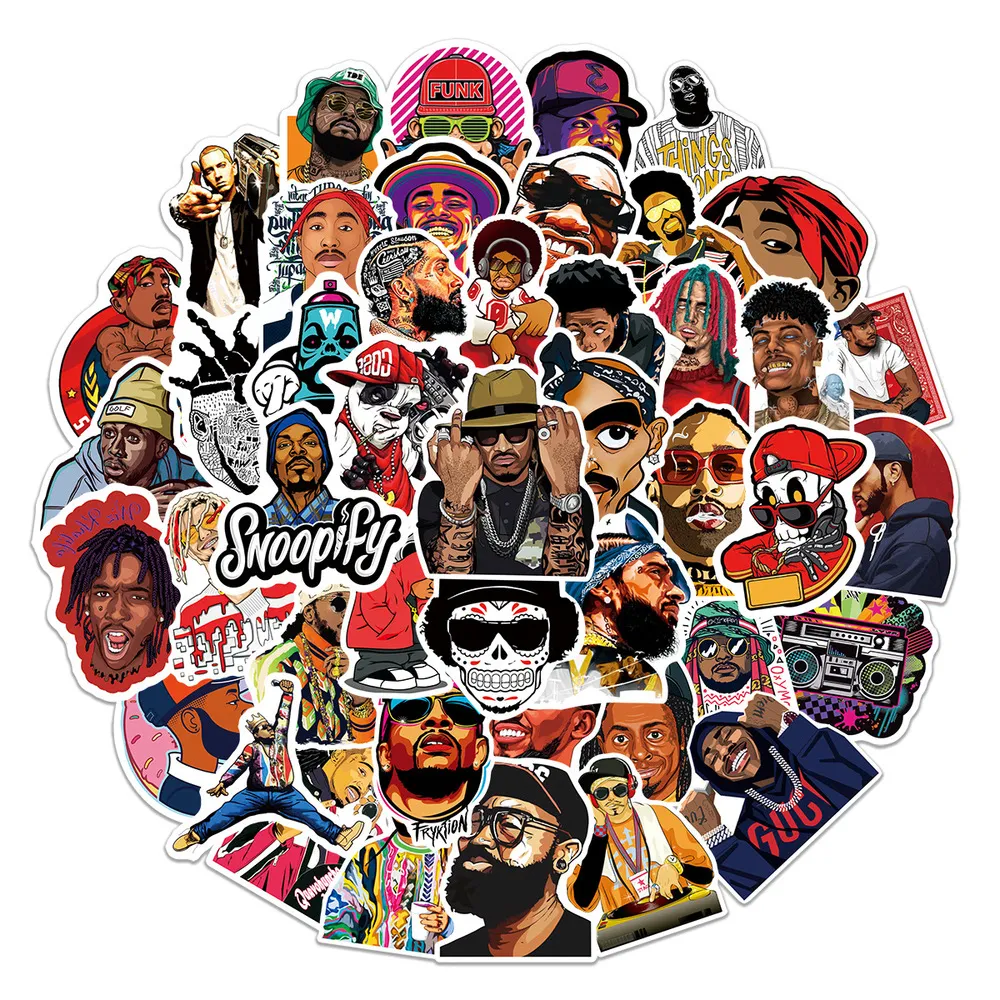 50/East West Coast Rap Graffiti Stickers Cool Pop Usa Up Life Funny Art Stickers Laptop Diy Kids Toys Pvc Decal Sticker