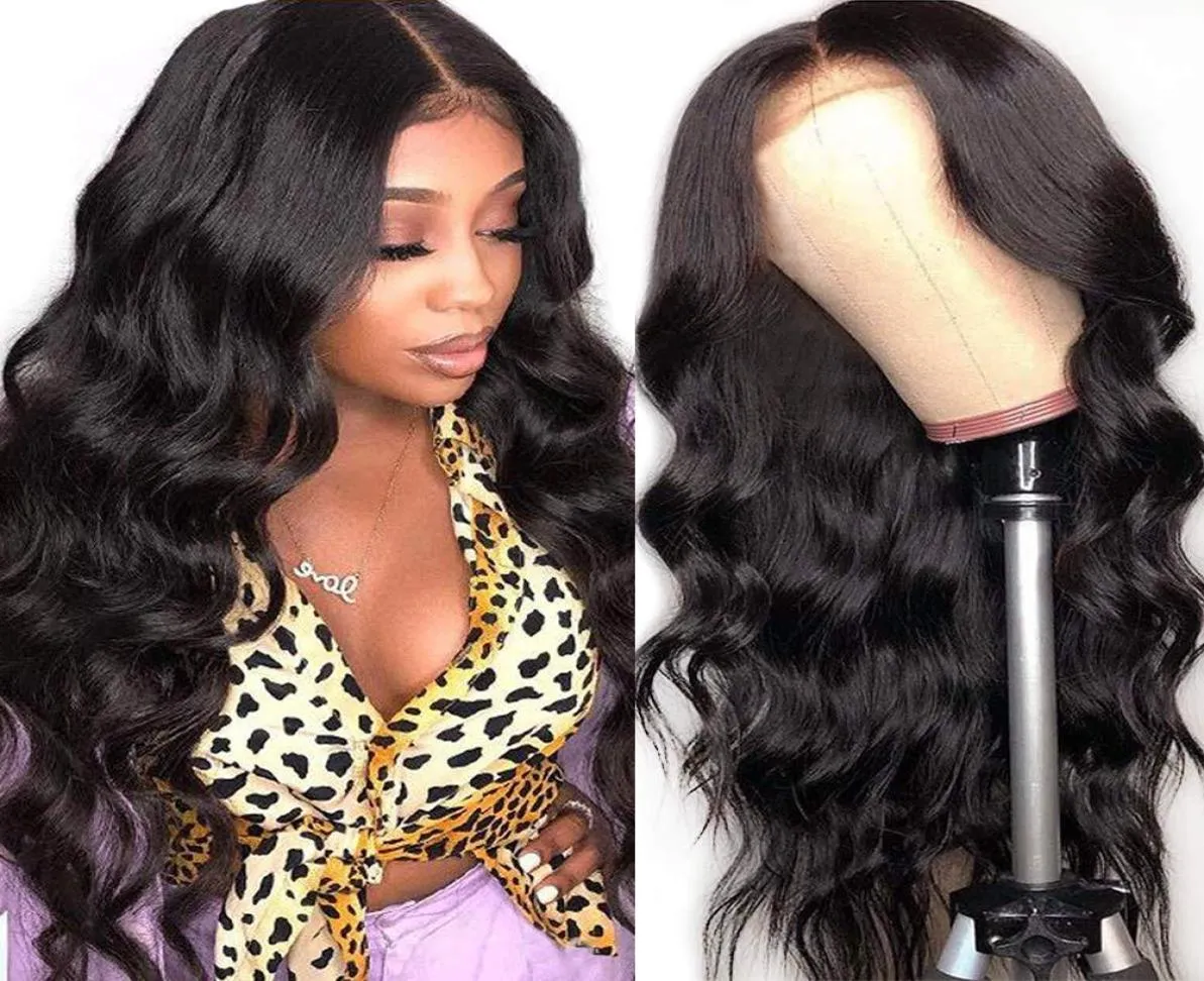 Perruque en dentelle Body Body Body Wave 13x4 Lacet Frontal Wigs brésilien Vierge Human Hair 360 Full Lace Wigs for Women Natural Color6734576