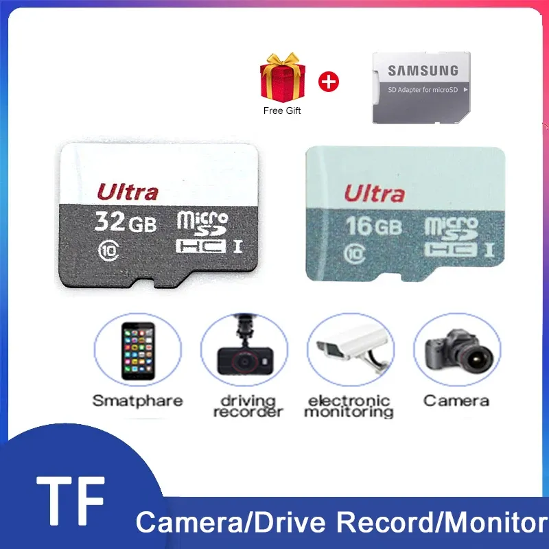 Carte Samsung SD Torta di scheda Originale TF 16G 32G Mobile Mobile Telema Memoria della telecamera Card Regotter Memory Card