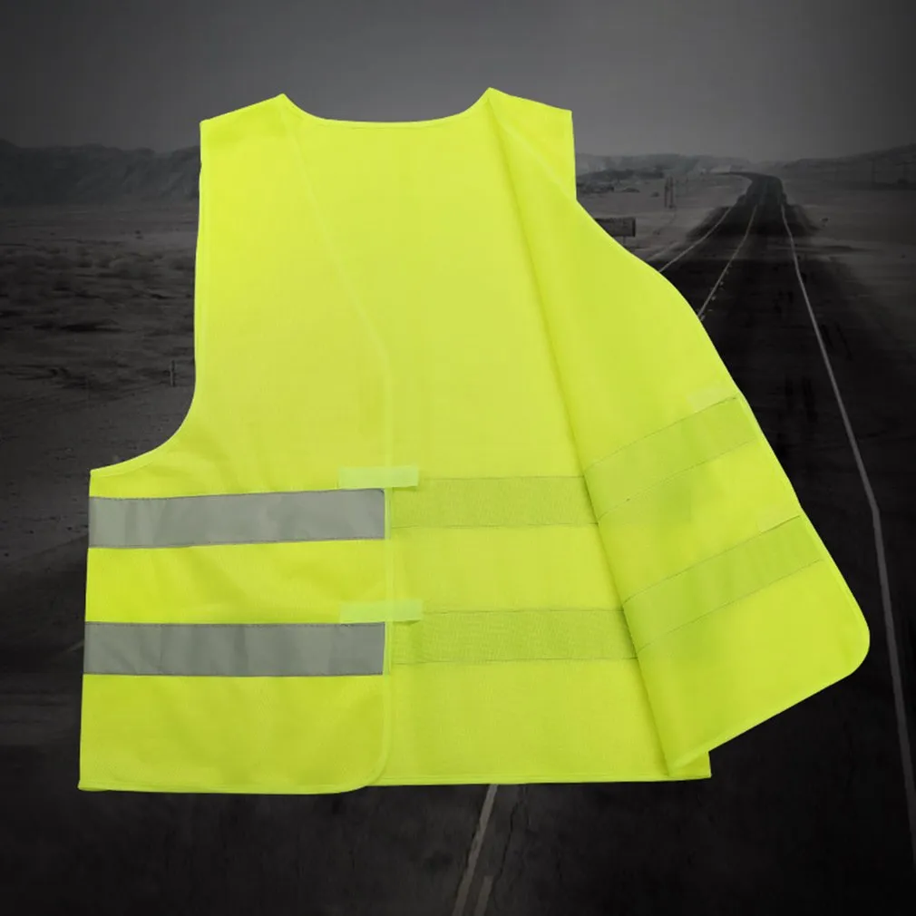 Reflective Vest Fluorescent Green High Visibility Safety Waistcoat with ...