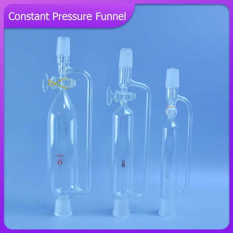 60/125/250/500 ml de forme cylindrique constante entonnoir de séparation / entonnoir de chute de pression constante avec bouchon