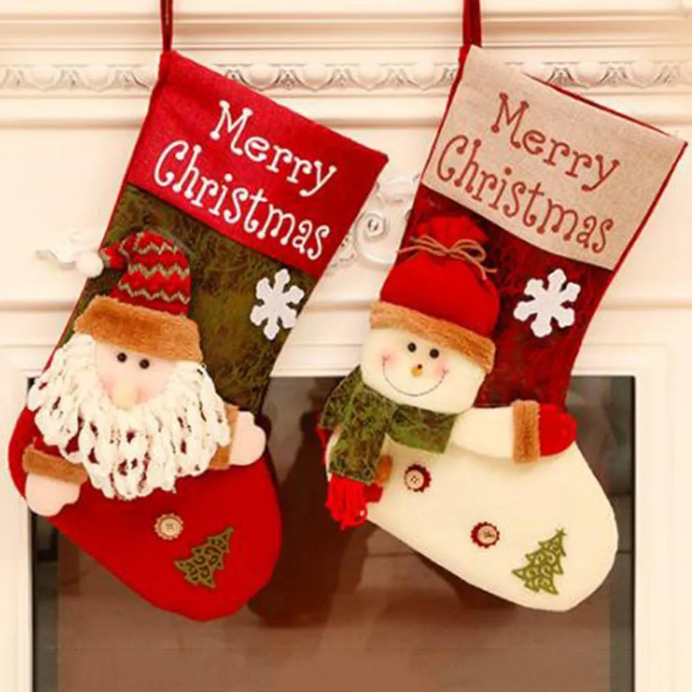 2022 Nowy Rok świąteczny worka świąteczna Świąteczna torba Bag Noel Dekoracje świąteczne do domu Navidad Sock Natale Tree Decor2021