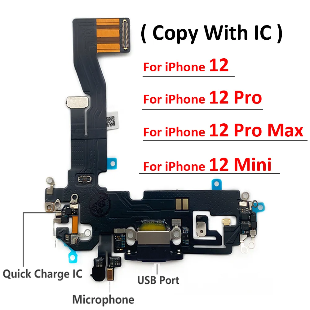 Support Connecteur Micro (câble Flexible) Pour IPhone 12 Pro Max - Pièce De Réparation Neuve