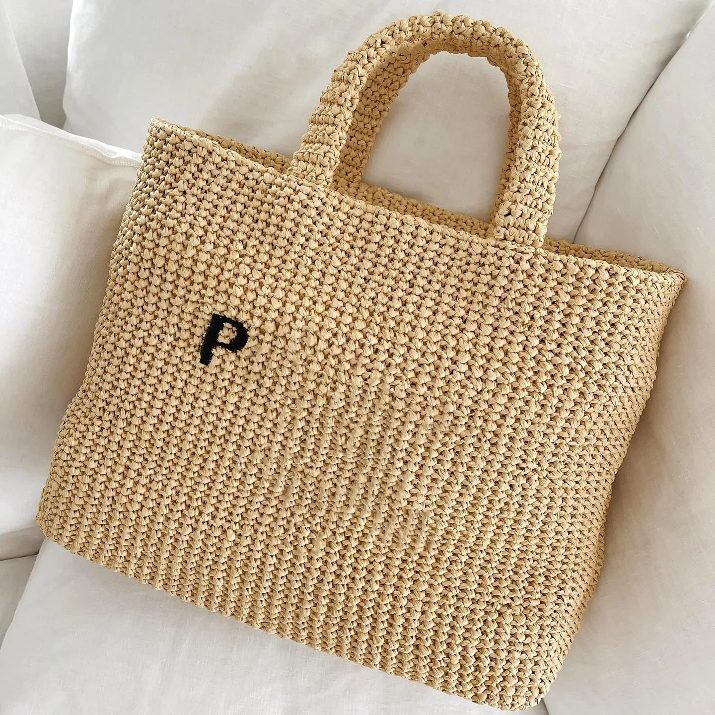 Klasyczny trójkąt słomy raffias duża pojemność torba plażowa luksusowy splot kupujący damski torebki weekendowe torby męskie