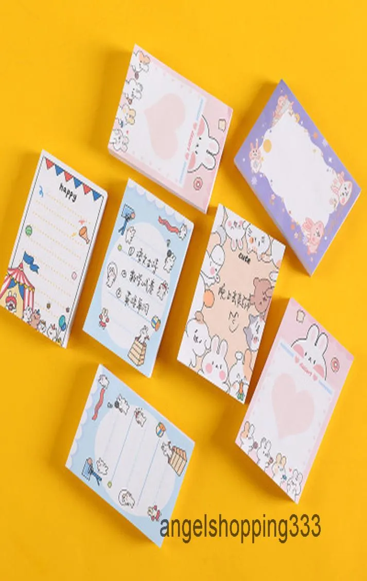 Memo Tearable Sticky Notes Pad Keer Student Planner Rabbit Stationery Cute Placed Kawaii Vellen Supplies Sticker School N Jjgdj1395192