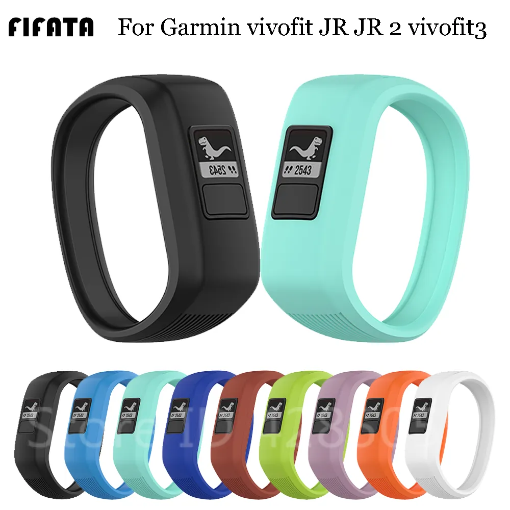 WatchBand för Garmin Vivofit JR JR2 JR 2 Silikonremsersättning Mjuk armbandsarmband för Vivofit 3 Silikonband Correa