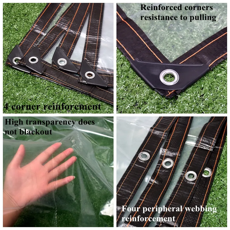 PE -film transparent regntät skugga Tyg hem trädgård lätt vattentät tarpaulin husdjurshus hålla varm regntät tarp