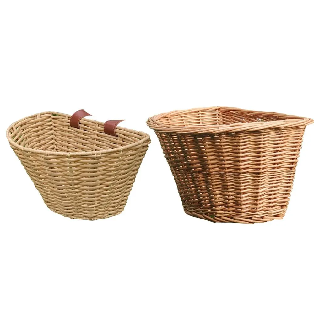 Bicycle Front Basket Waterproof Durable Bicycle Handlebar Case Hand-woven bicycle basket wicker for adult and children adult