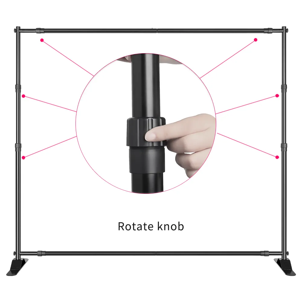 Rectangle Backdrop Stand Frame 2.5x3M with Muslin Green Screen and ...