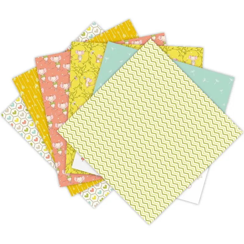 12pcs Lovely Mouse Scrapbook Paper Craft Scrapbooking Packs Papier Diy Origami Art Photo Album Tampons d'arrière-plan