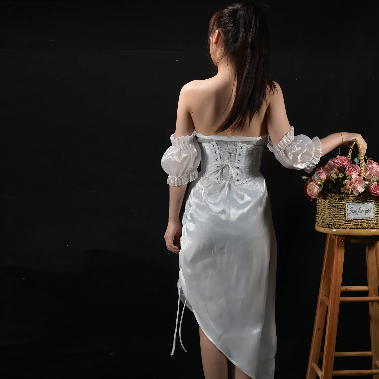 open cup corset dress Black Moon Shade Corset Dress Pre-order / L