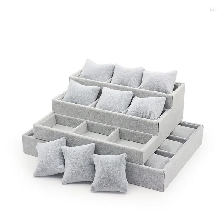 Storage Boxes Flannel Watch Jewelry Bracelet Box Display Tray Wholesale