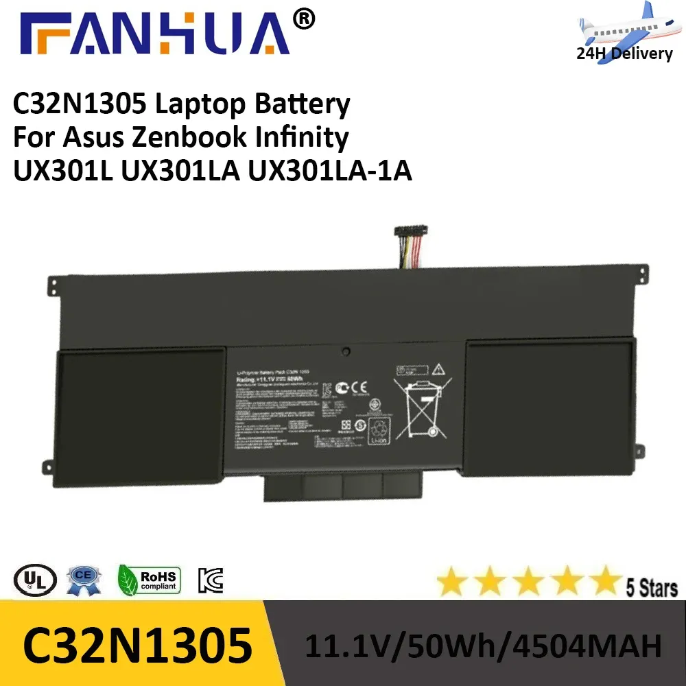 Batterie batterie C32N1305 Batteria per laptop per Asus ZenBook Infinity UX301L UX301LA UX301LA1A UX301LA1B UX301LA2A UX301LAC4003H C4005H C4006H