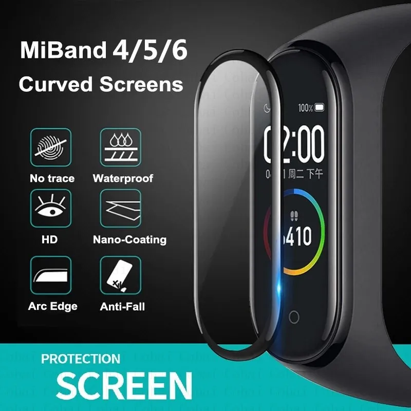 9D Hartowane szkło dla Xiaomi Mi Band 7 6 5 Film ochraniacza ekranu dla Miband 6 5 Smart Watch Bandband Ochrony Bransoletka