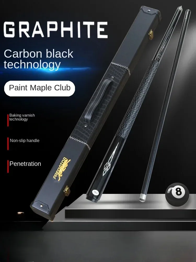 Professional Snooker Billiard Cue with Carbon Billiard Small Head Big Head Pool eight Ball nine Ball 240328