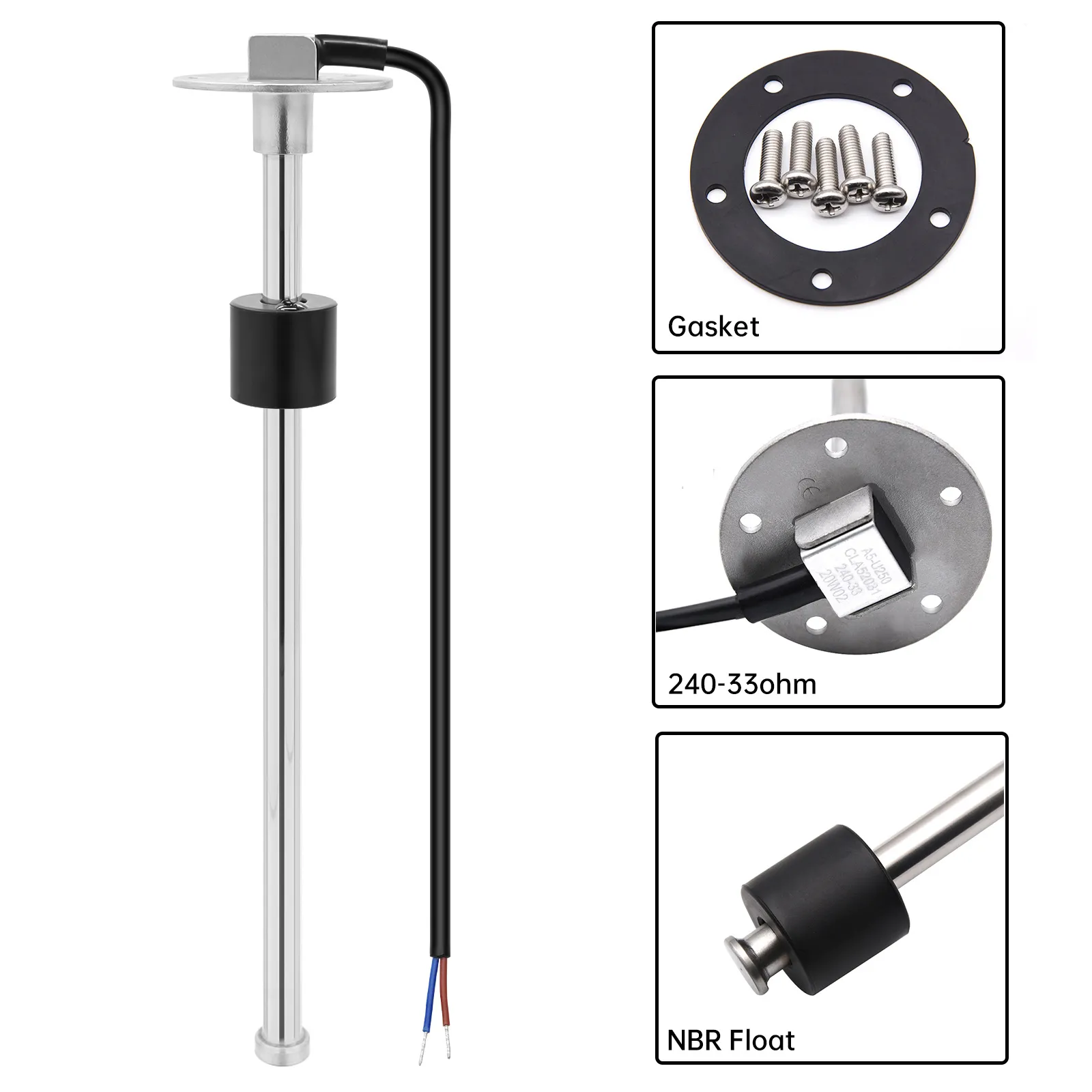 Buy 7.5" (190mm)100TECH Fuel Sending Unit Float Replacement 240-33ohms - View #9