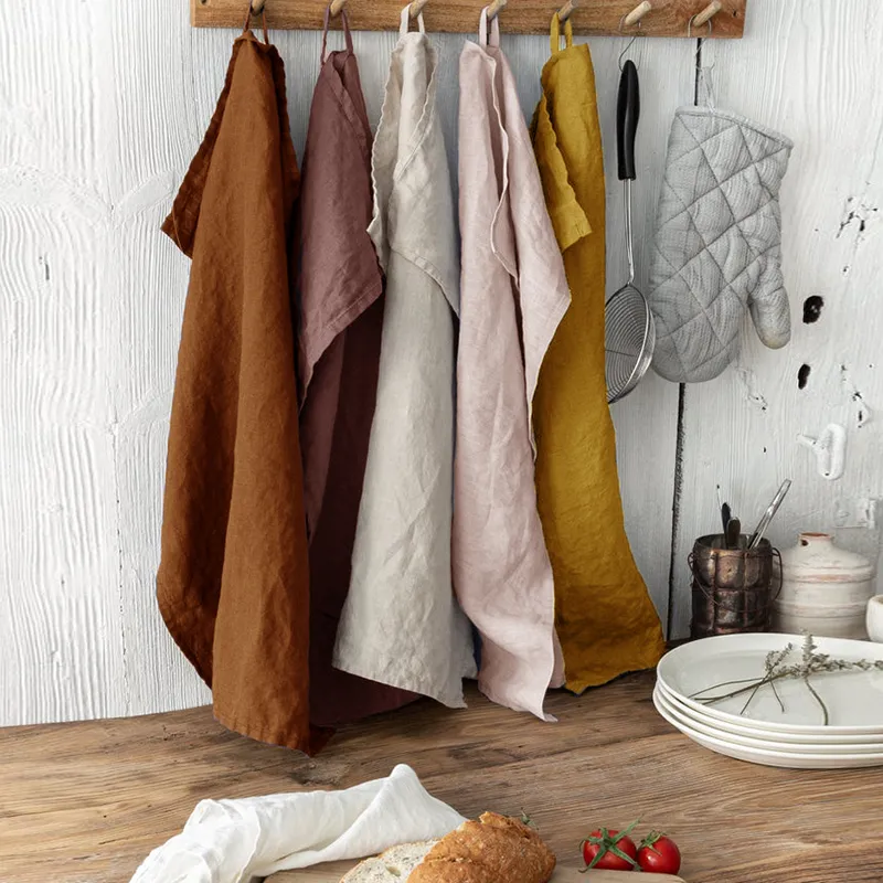 4st 100% LINEN FLAX SEPKINS mjuka hängande näsdukar Mat Linen Servettbröllop Dessert Tethandduk Kök Diskduk Placemater