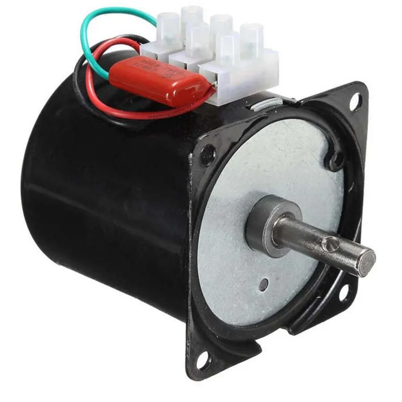 220V 14W Senkron Motor 2.5 -100rpm Düşük Gürültülü Şanzıman Elektrik Motor Barbekü Yüksek Tork Düşük Hızlı Senkron AC Motoru