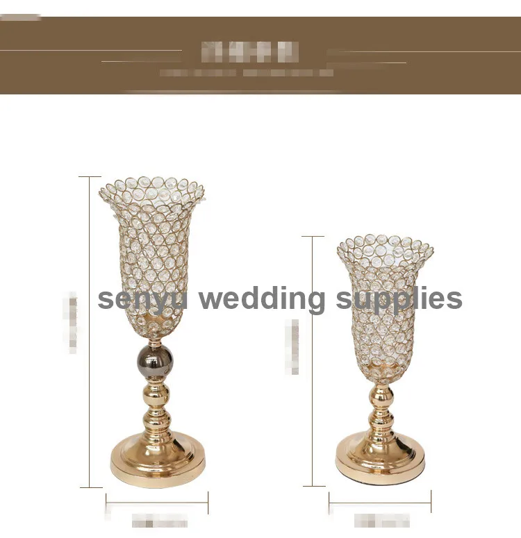 30days sent) Metal Gold/Silver Candle Holders With Crystals Stand Pillar Candlestick For Wedding Portavelas Candelabra senyu0106