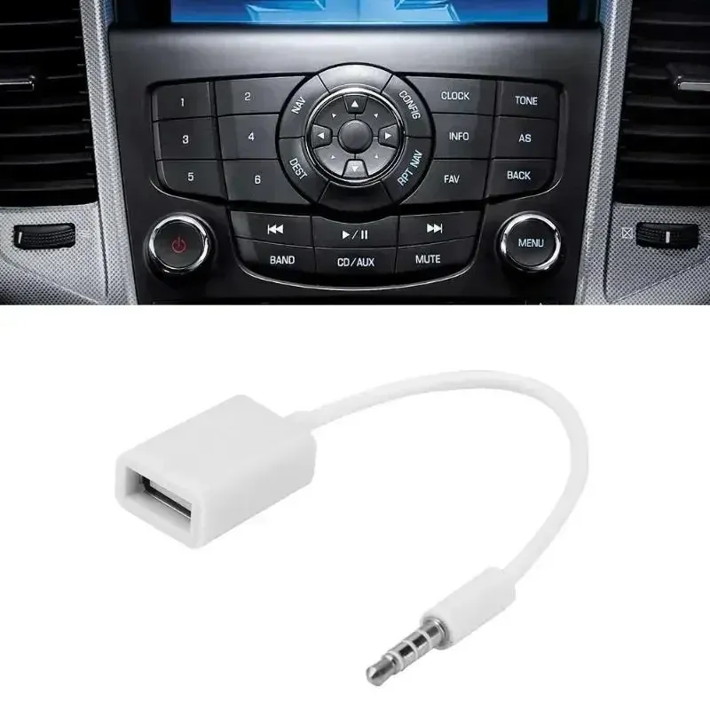 15cm 3,5 mm 2.0 Linha de cordão Audio Aux Jack Macho para USB Acessórios de carro Auto