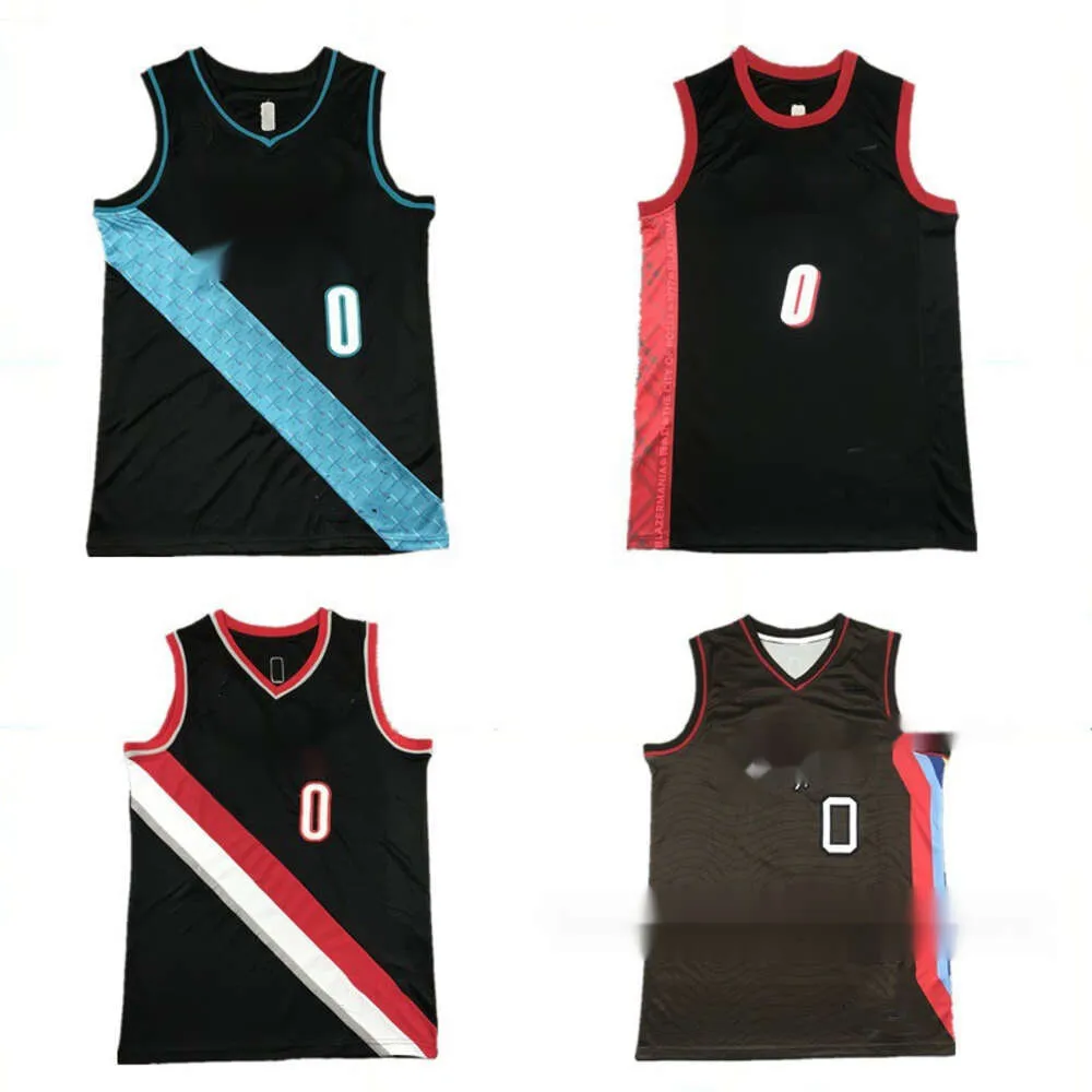 Basketball -Trikot -Pionier -Jugend Männer und Frauen Freizeit Sportwache Kleidung Lillard gesticktes Hemd Ports Hirt Ports Hirt