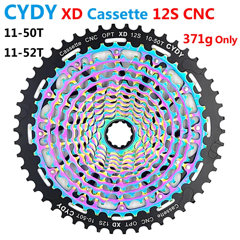 Cassete de roda livre de bicicleta cydy xd 12s 10-50T/10-52T SRAM XD Cassete 12 Velocidade Free Wheel Mtb Bicycle Free Wheel CNC Super Light 371g