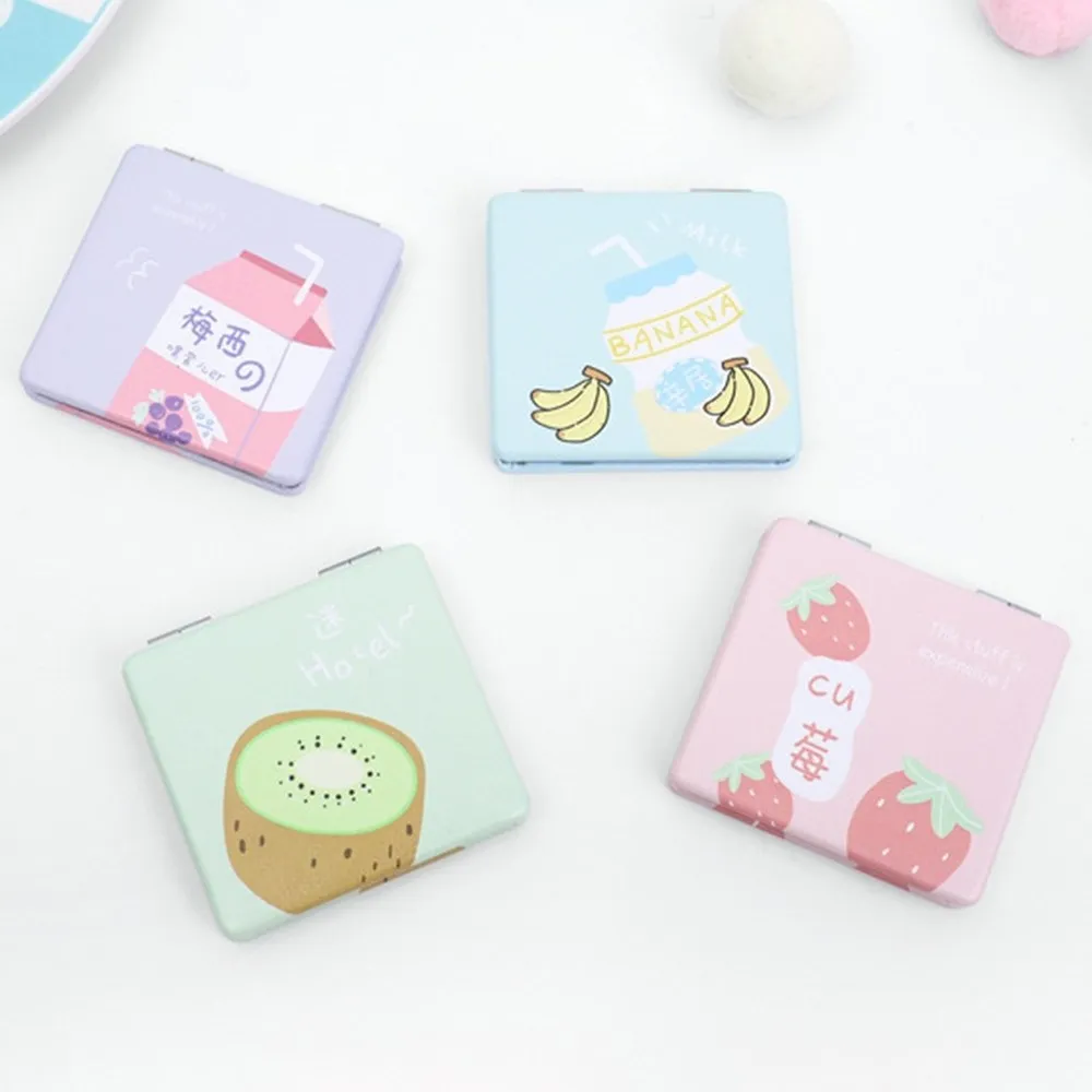 1PC Kawaii Makeup Mirror 6,3x5,9 cm Przenośne miniup lusterka makijaż