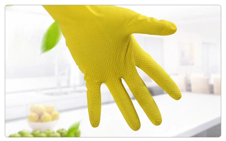 Kitchen Dishwashing Gloves: Waterproof Rubber Cleaning Gloves with Long ...