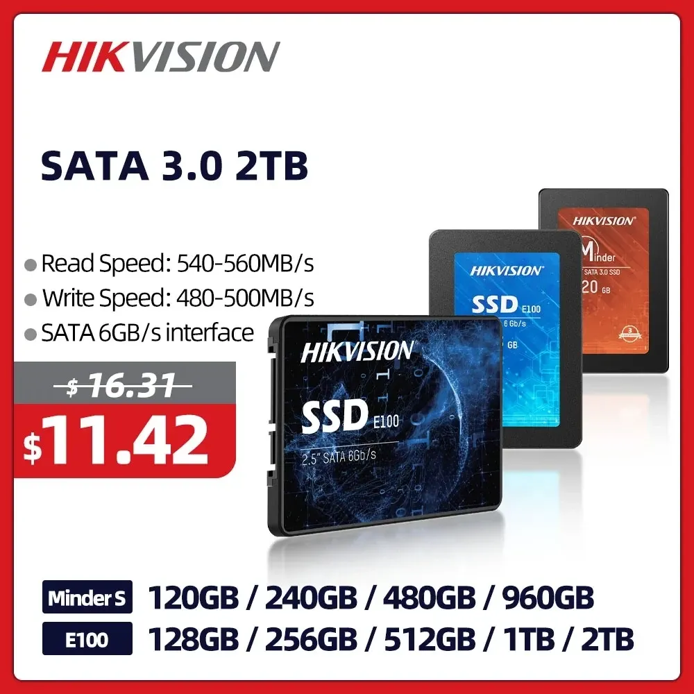 Drives Hikvision SSD 1TB 2TB 512GB 2,5 '' SSD SATA SSD Drive NVME M2 DISCURSO DE ESTADO SOLID SOLID ENTERNO PARA Laptop Notebook