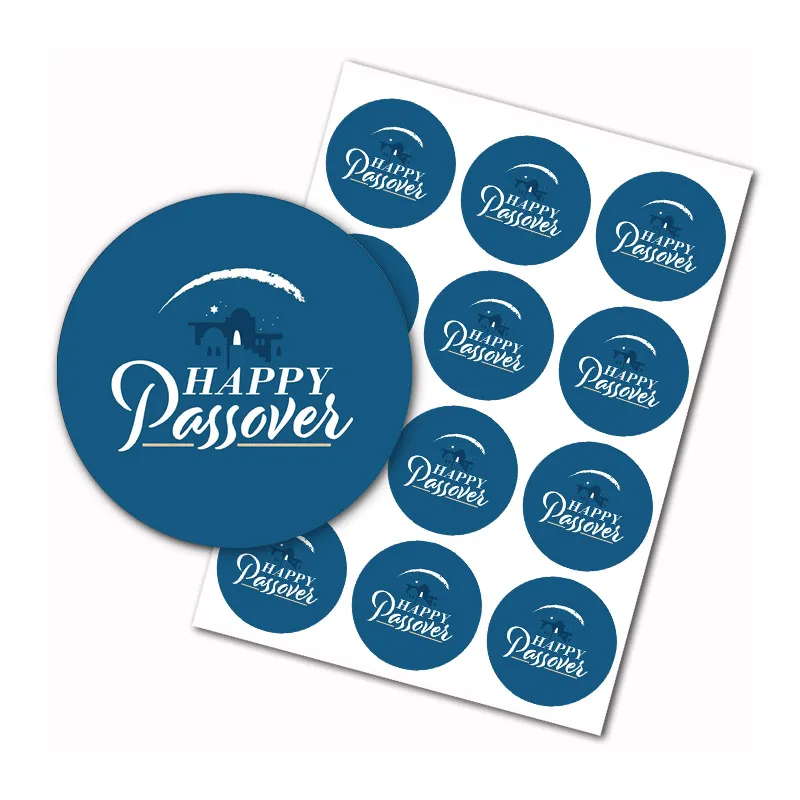 Happy Passover dessert cupcake toppers pesach judisk semesterfest clear behandlingsval -set på 24