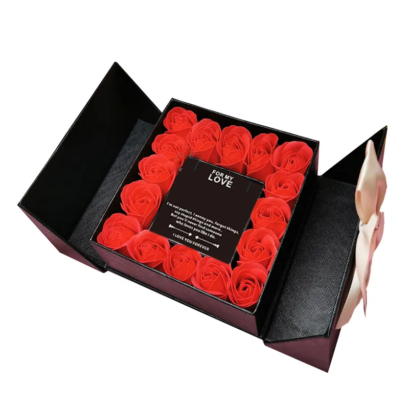 Rose Space Artificial Rose Flower Box For Girlfriend Day Pareja de la Madres Boda Valentín Día Partido de la fiesta Regalos de Navidad