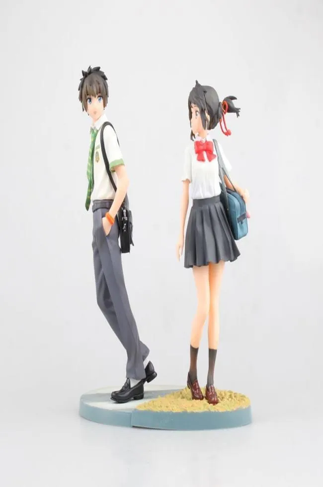 23cm Anime japonais Votre nom Taki Tachibana Mitsuha Miyamizu PVC Figures d'action Toy Japanese Collectible Model Doll Gift X05032243761