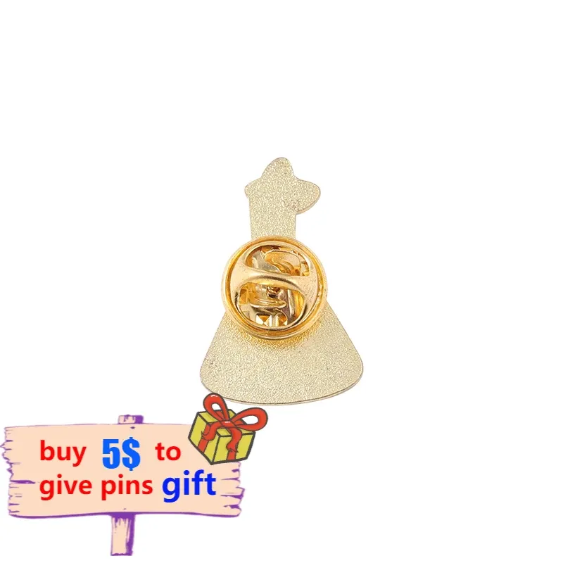 Bouteille d'épingle en émail chimique de bécher de Borches en métal Galaxy Rainbow Rose Coeur Bowknot Metal Gift pour l'amant scientifique