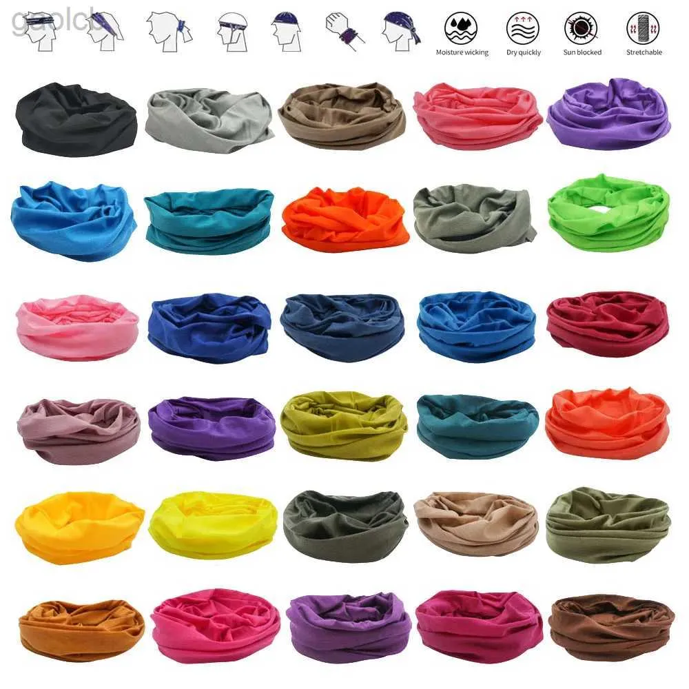 Fashion Face Masks Neck Gaiter 55 Solid Colors Outdoor Sports Hoofdband Vrouwen Summer Bandana Men Dust proof Fishing Shields Tube Scarf DC001-055 24410