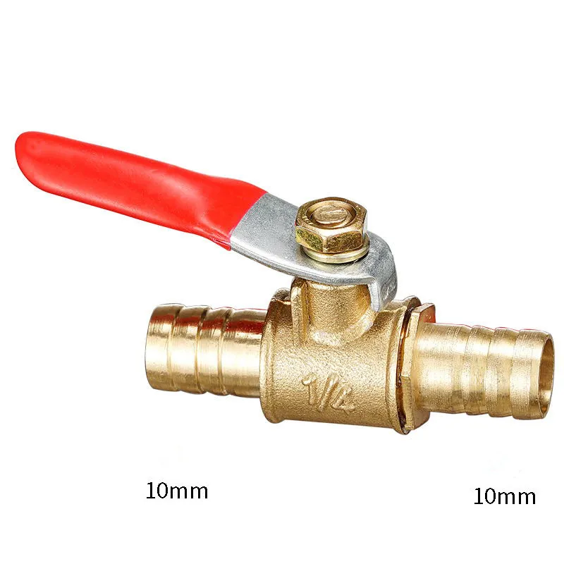 Mangueira Barb em linha inline Brass Oil Air Gas Fuel Fueloff Ball Valve Accessar